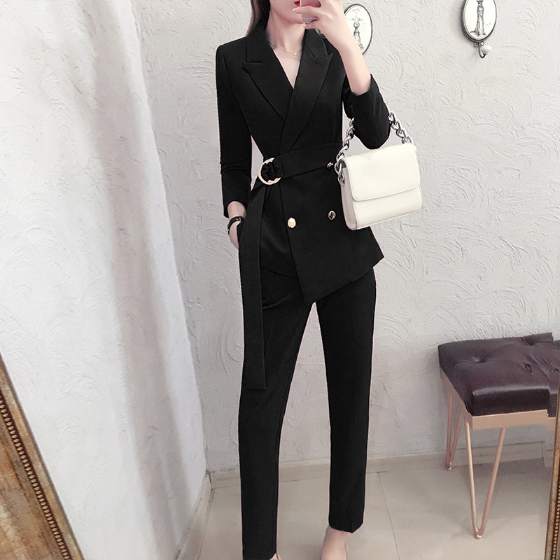Stylish Red Suit Set for Women with Long Pants