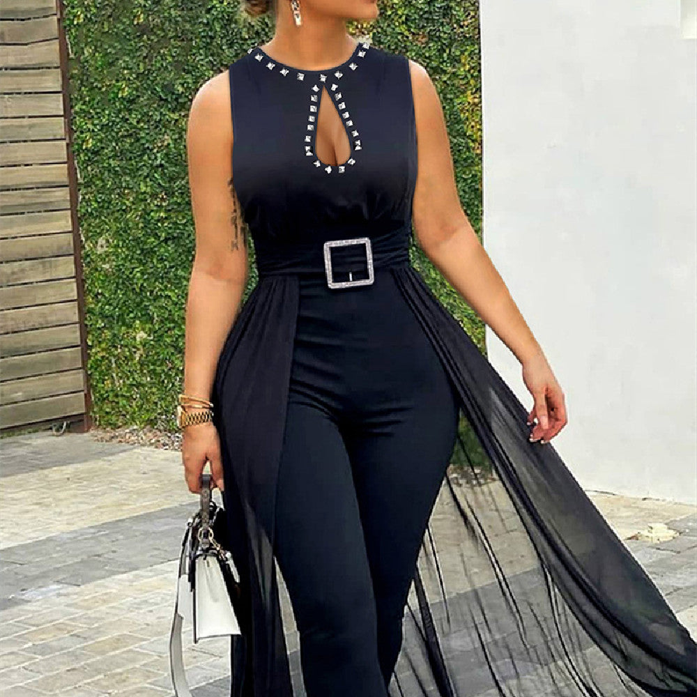 Stylish Women's Studded Romper for Unique Personality